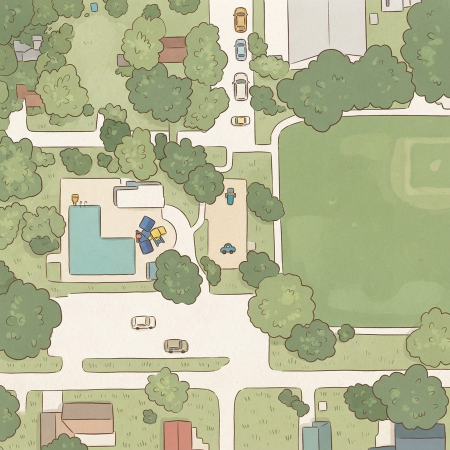 Illustrated map of Lincoln Park