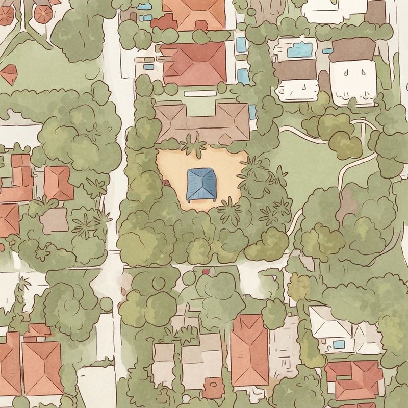 Illustrated map of Lincoln Park