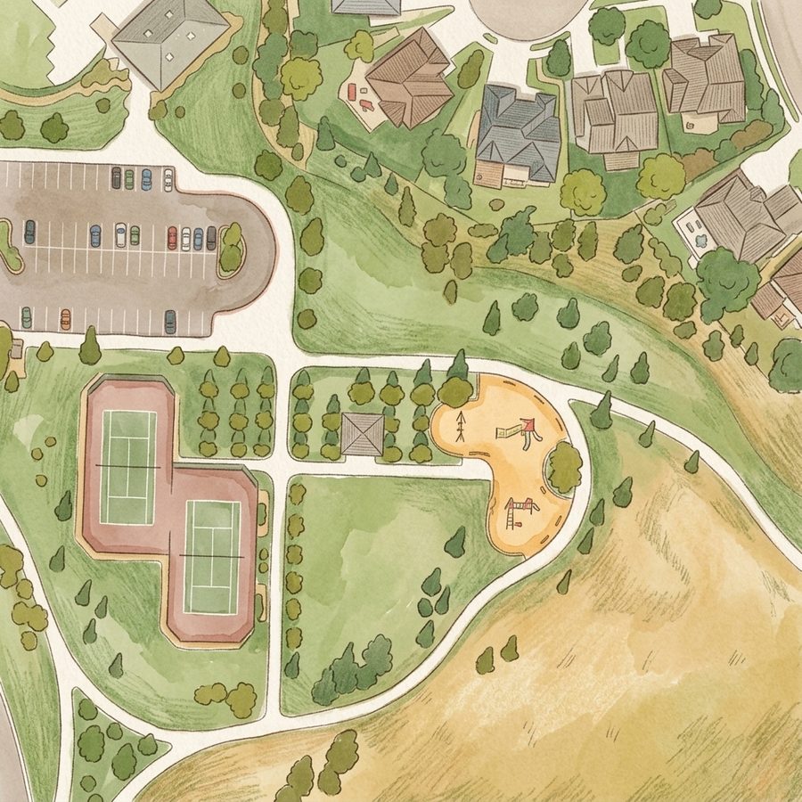 Illustrated map of Lincoln Park