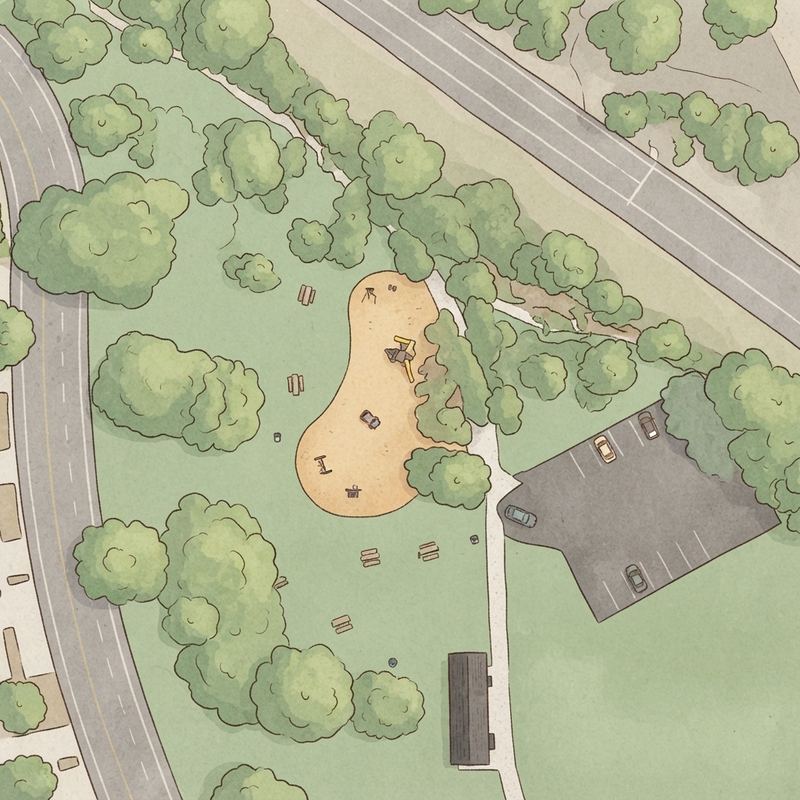 Illustrated map of Lindbergh Park