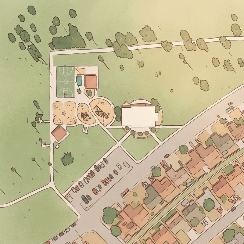 Illustrated map of Lindo Park
