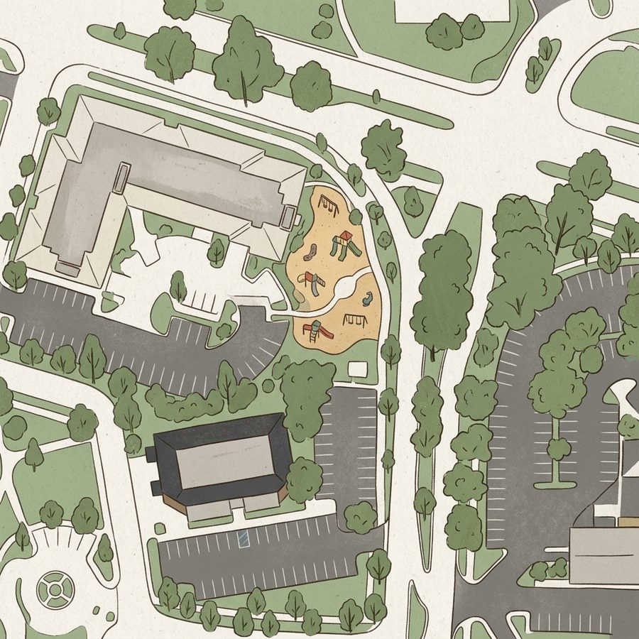 Illustrated map of Lindsay Park