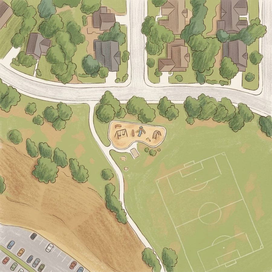 Illustrated map of Linksview Park