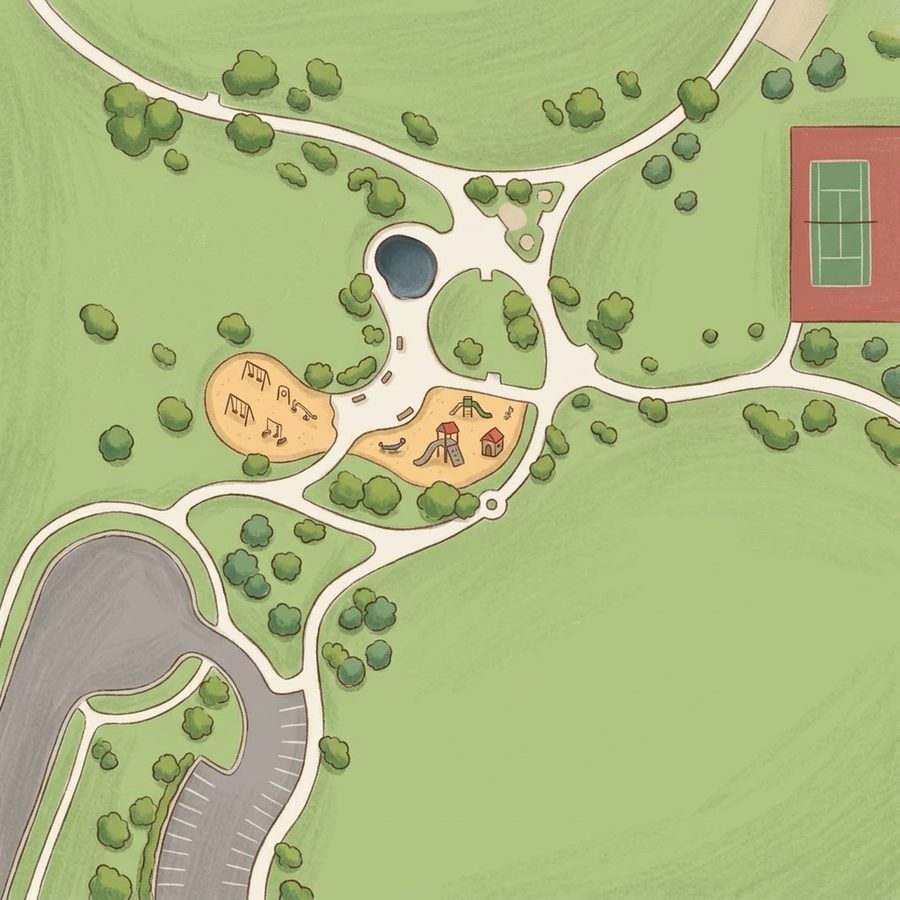 Illustrated map of Lisbon Park