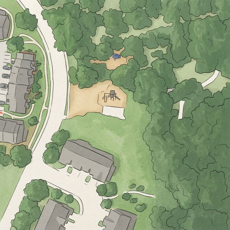 Illustrated map of Little Bear Creek Park Playground