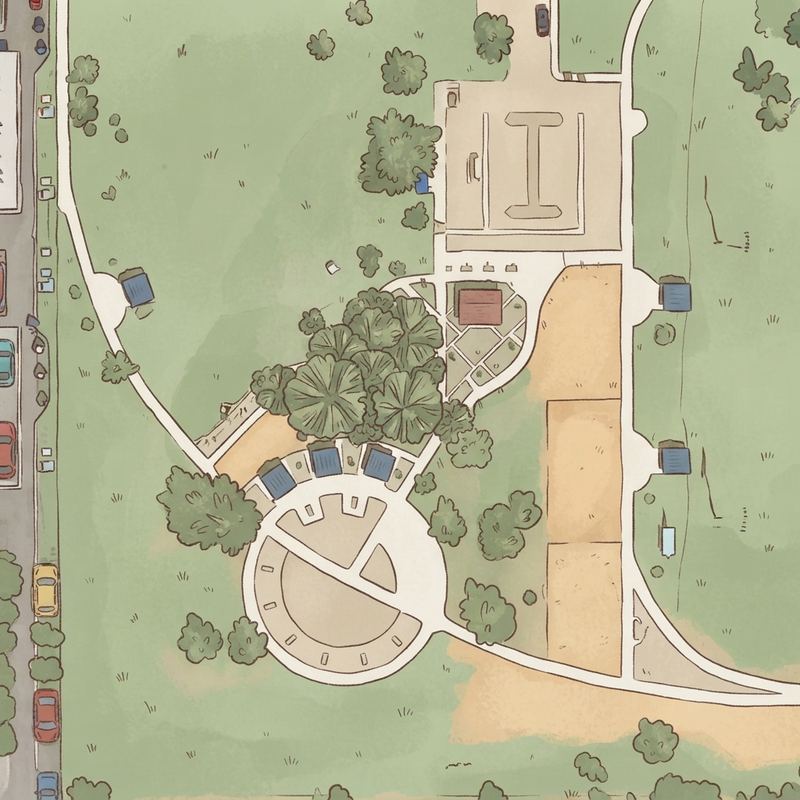 Illustrated map of Little Canyon Park