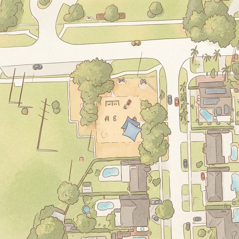 Illustrated map of Little Kids Playzone