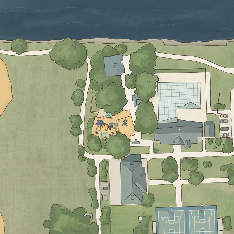 Illustrated map of Little River Park