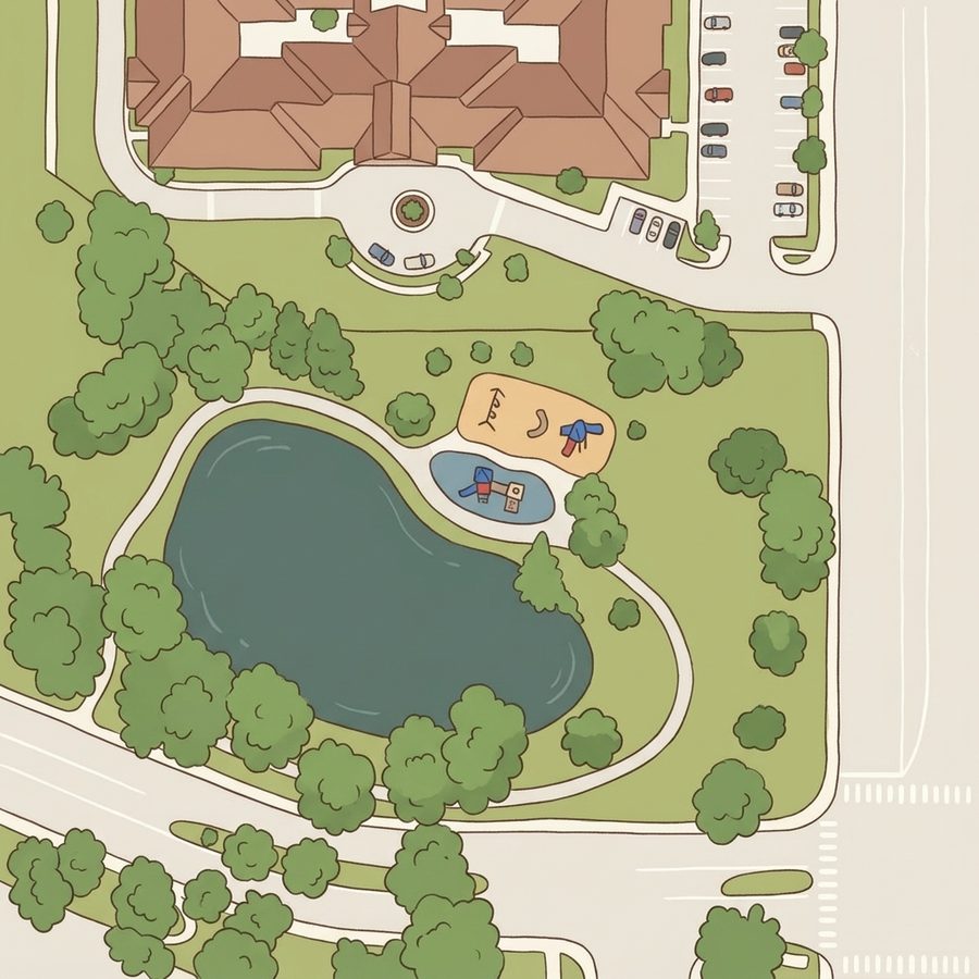 Illustrated map of Little's Creek Park
