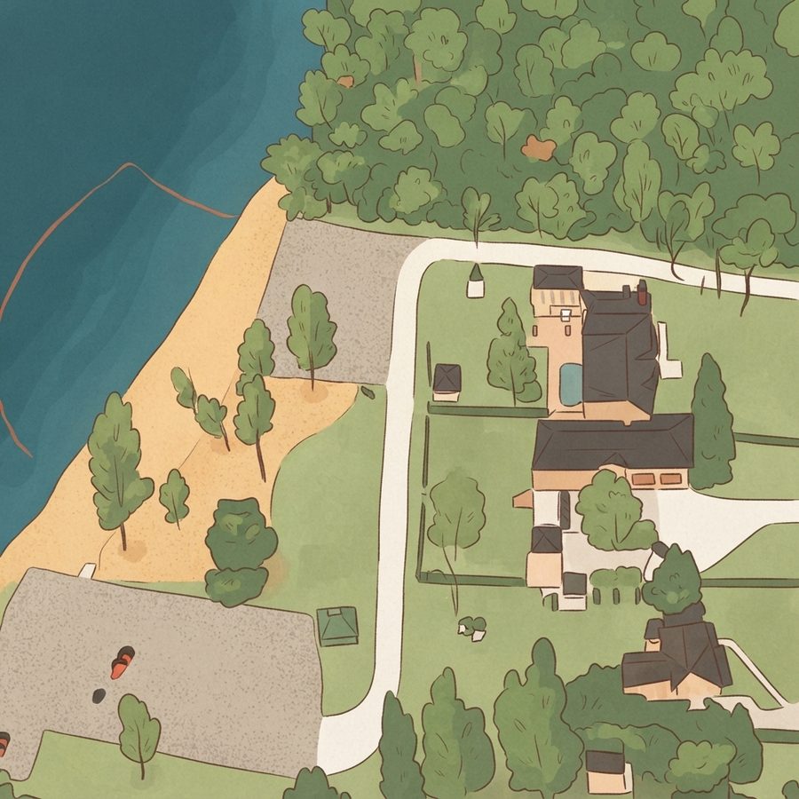 Illustrated map of Lock 3 Recreation Area