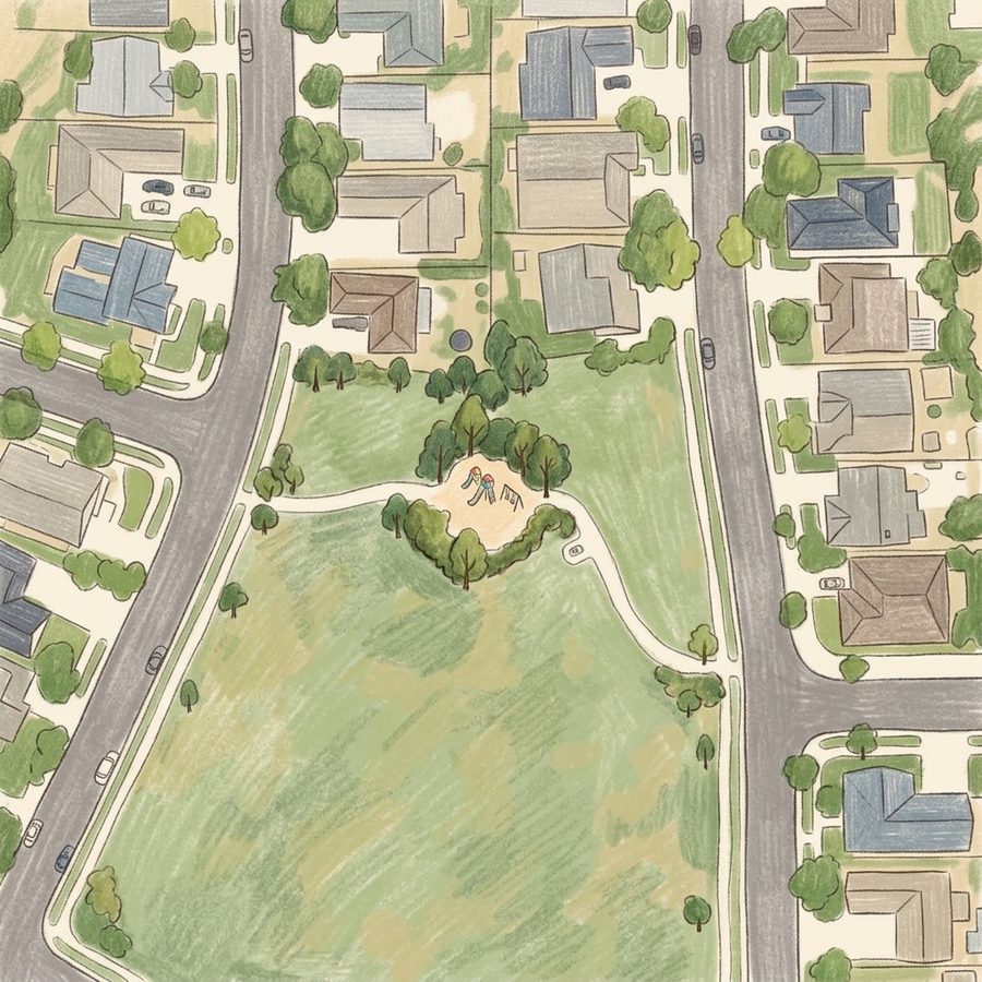 Illustrated map of Lockman Park