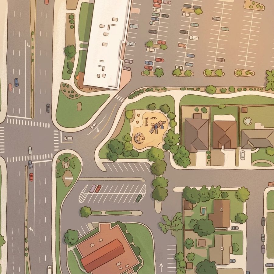 Illustrated map of Loma Linda Park