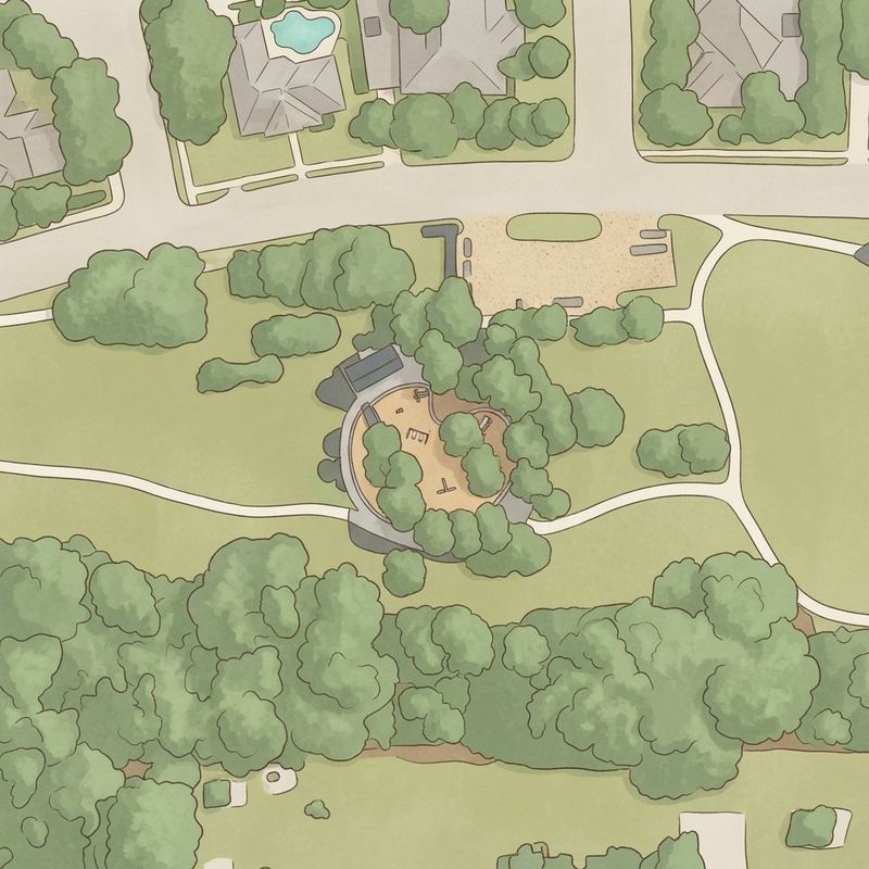 Illustrated map of Lonesome Dove Park