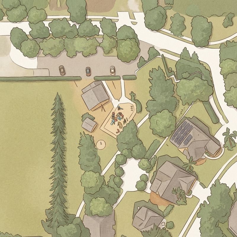 Illustrated map of Long Lake Park