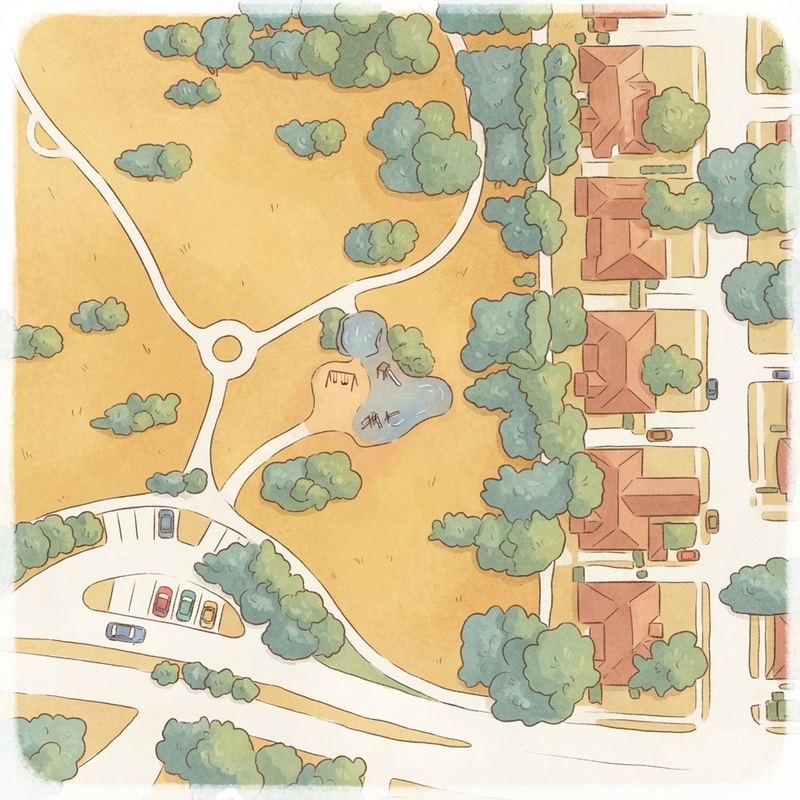 Illustrated map of Longhorn Park