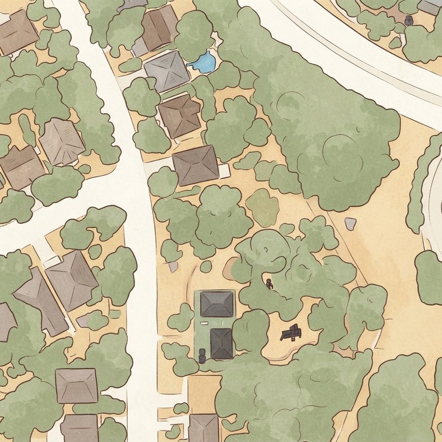 Illustrated map of Longs Creek HOA Park