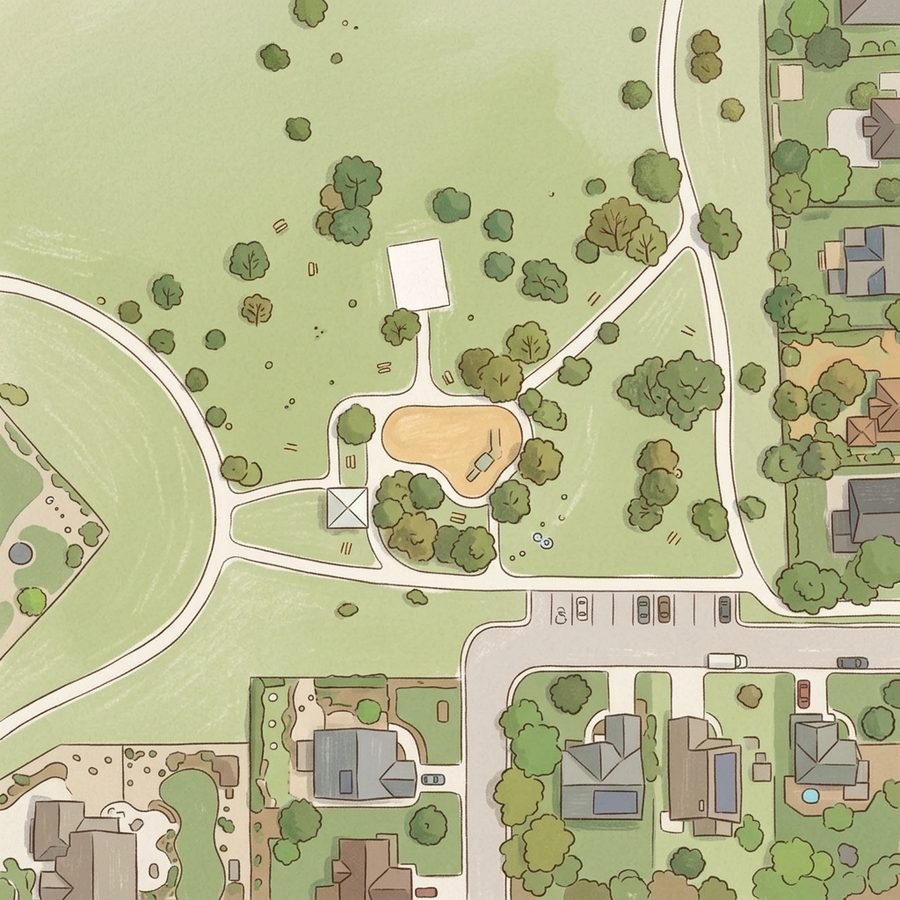 Illustrated map of Longs Peak Park