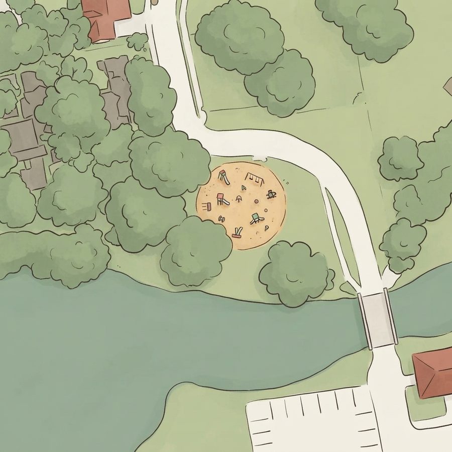 Illustrated map of Lonnie Green Park