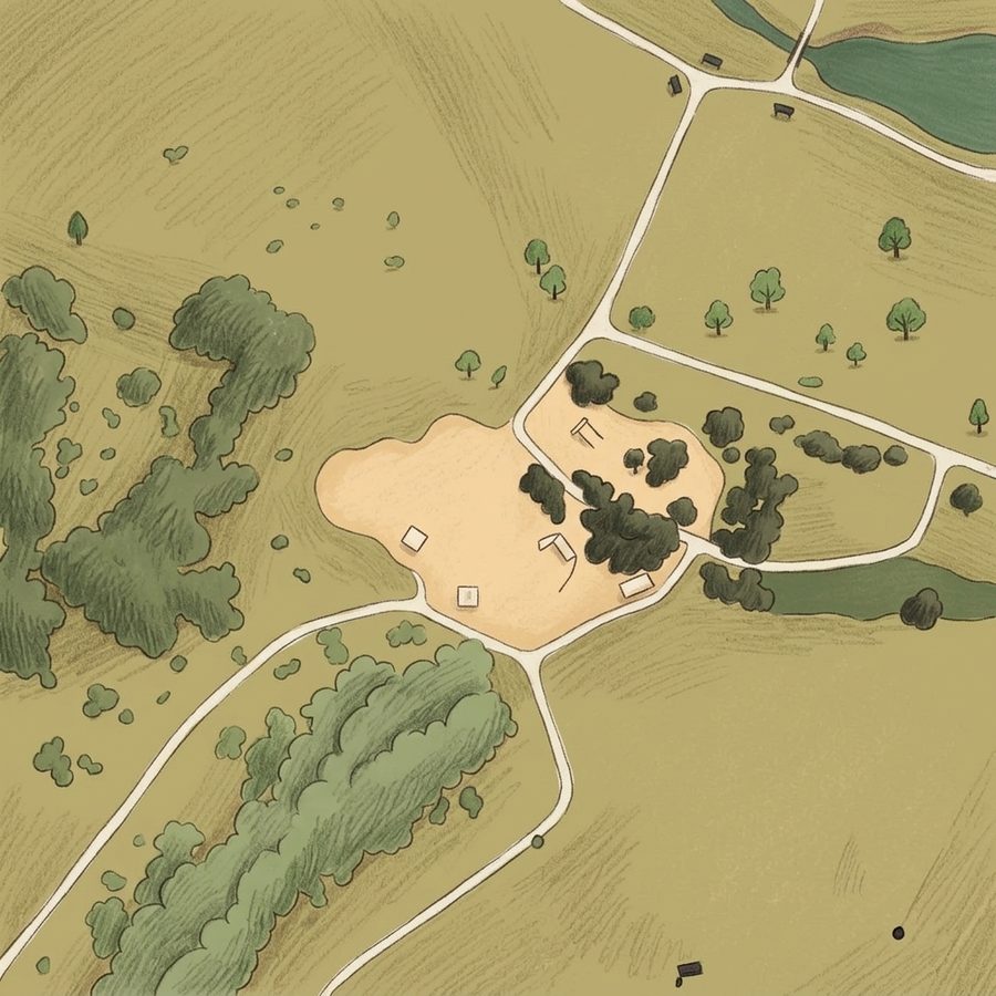 Illustrated map of Looking glass playground