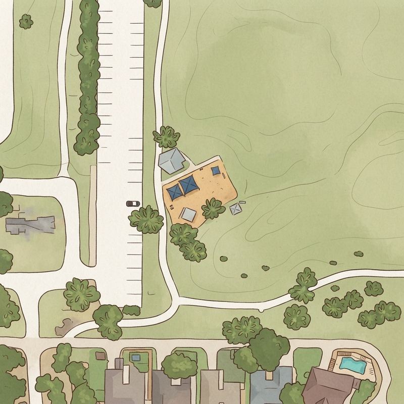 Illustrated map of Lookout Park