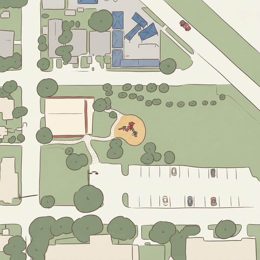 Illustrated map of Los Angeles Heights Park
