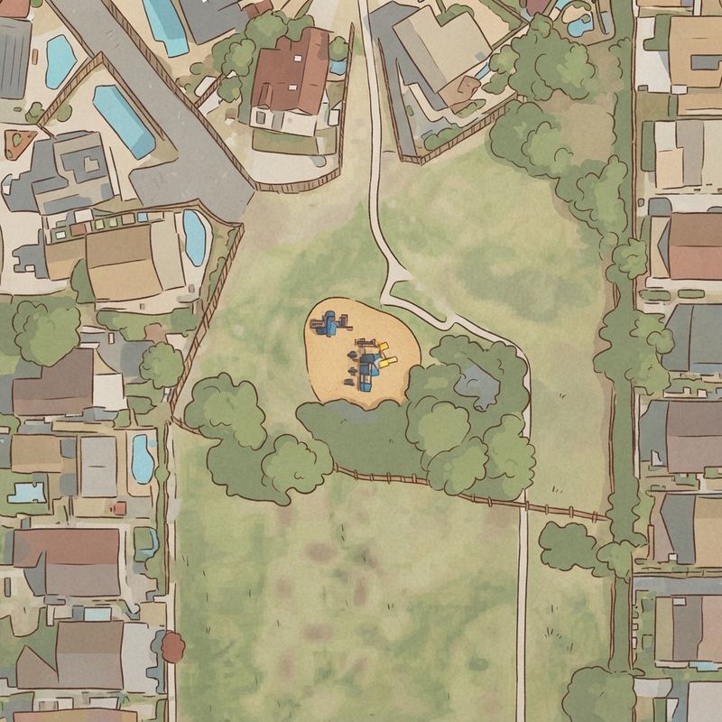 Illustrated map of Los Ninos Park