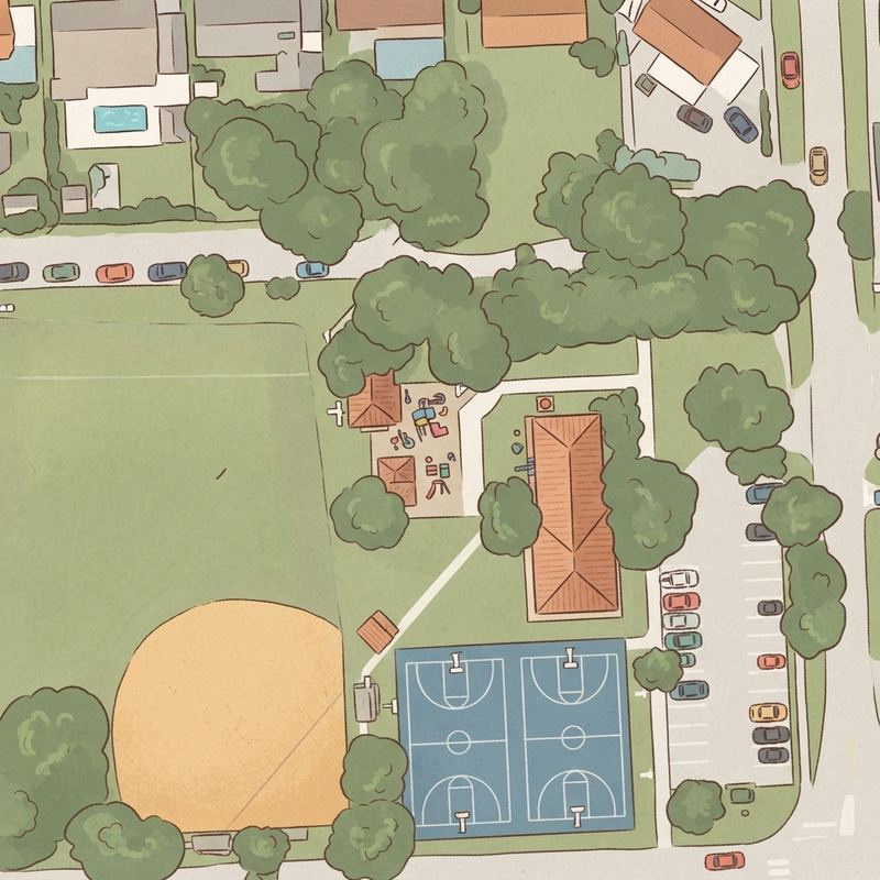 Illustrated map of Losner Park