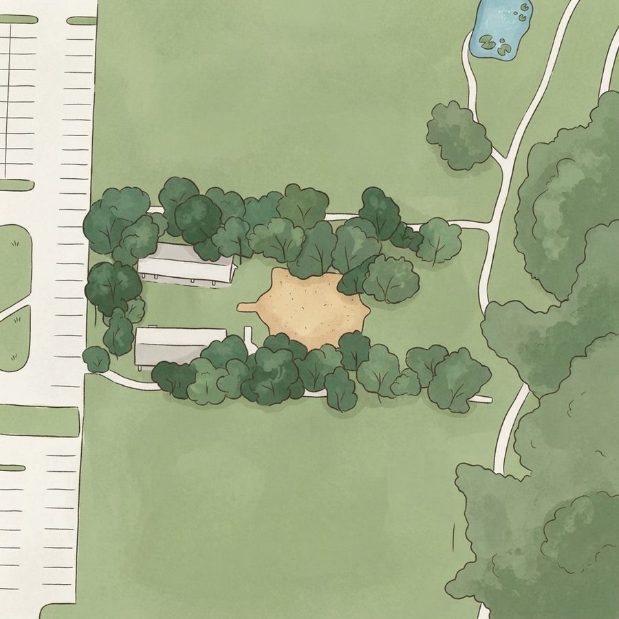 Illustrated map of Lost Creek Park