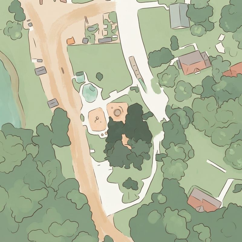 Illustrated map of Lou Walker Park