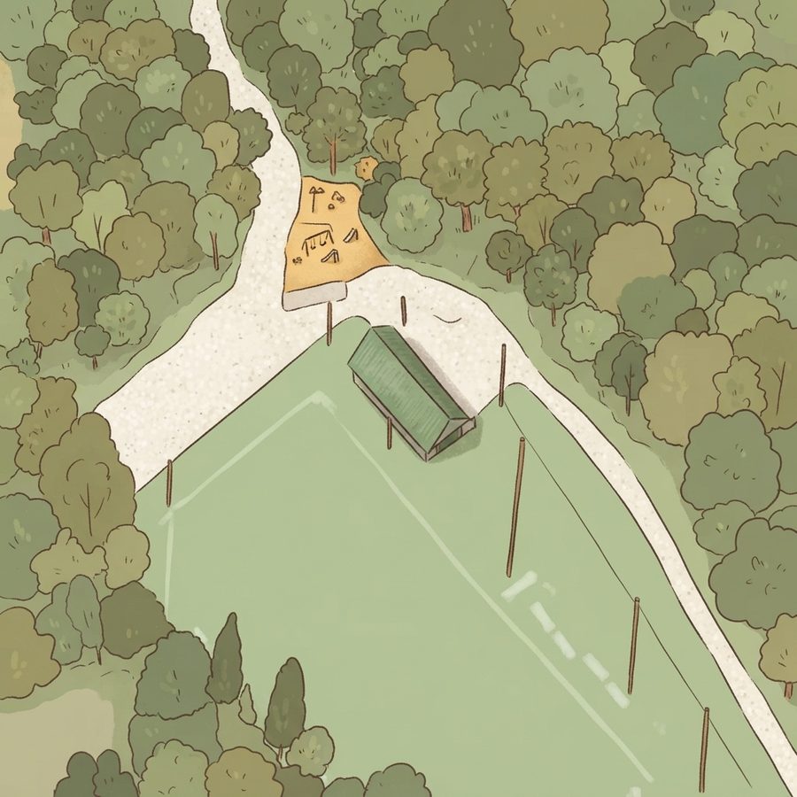 Illustrated map of Louise Martin city park