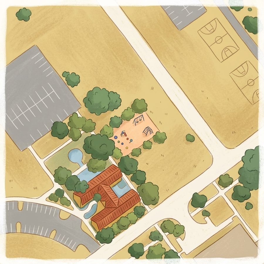 Illustrated map of Lowry Park