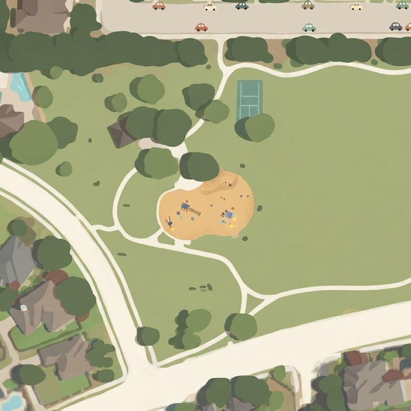 Illustrated map of Lt. Russell A. Steindam Park