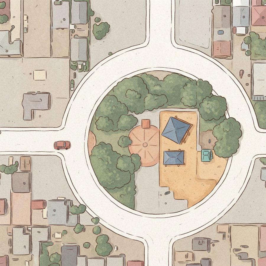 Illustrated map of Lubertha Johnson Park