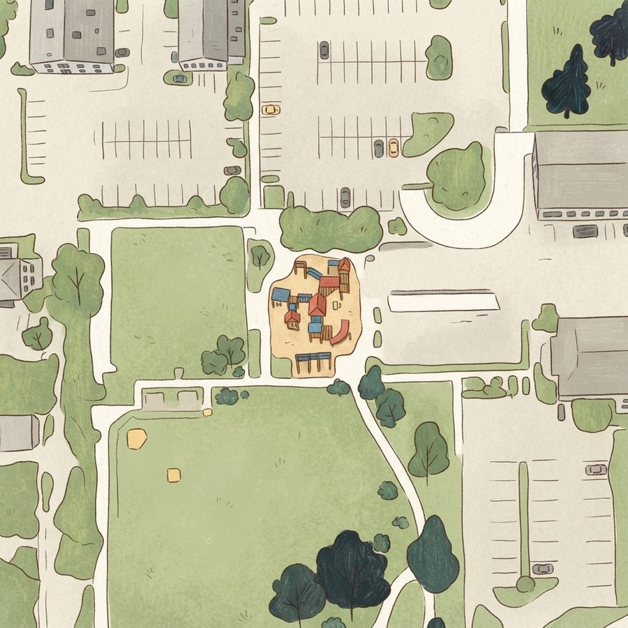 Illustrated map of Luna's Park