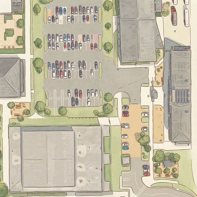 Illustrated map of Lyman softball field