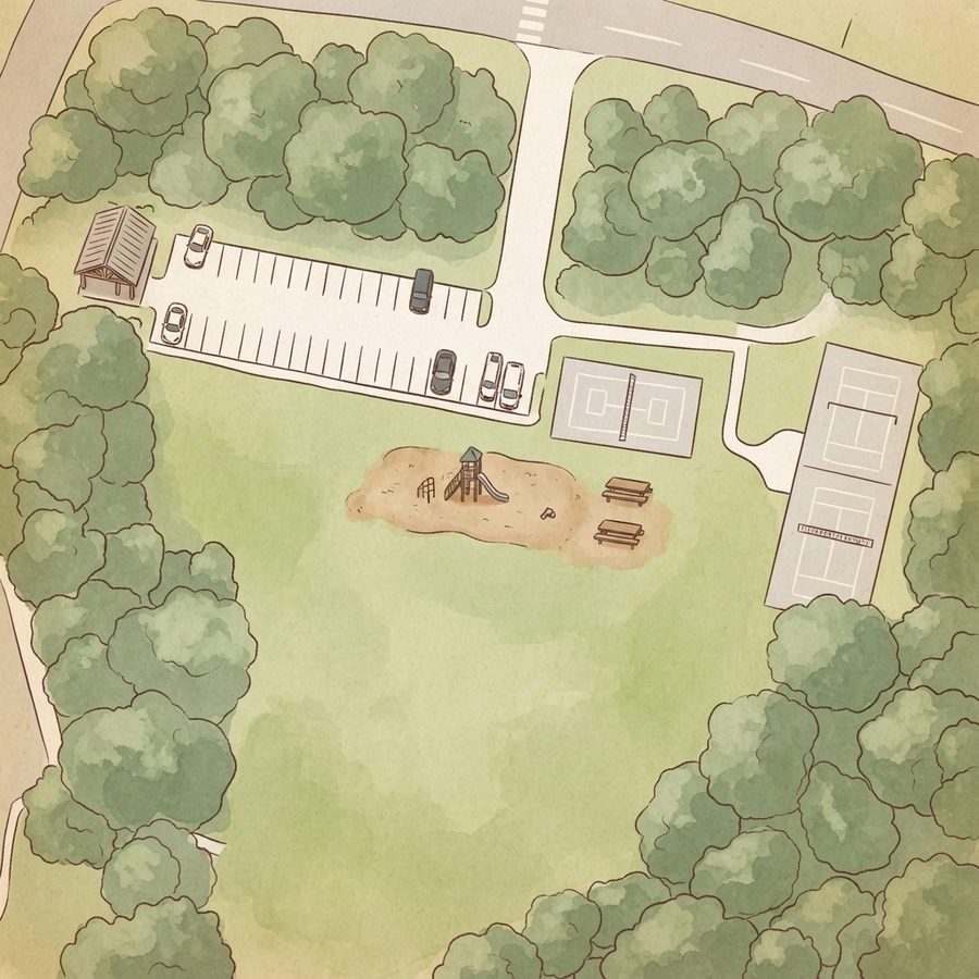 Illustrated map of Lynwood Park