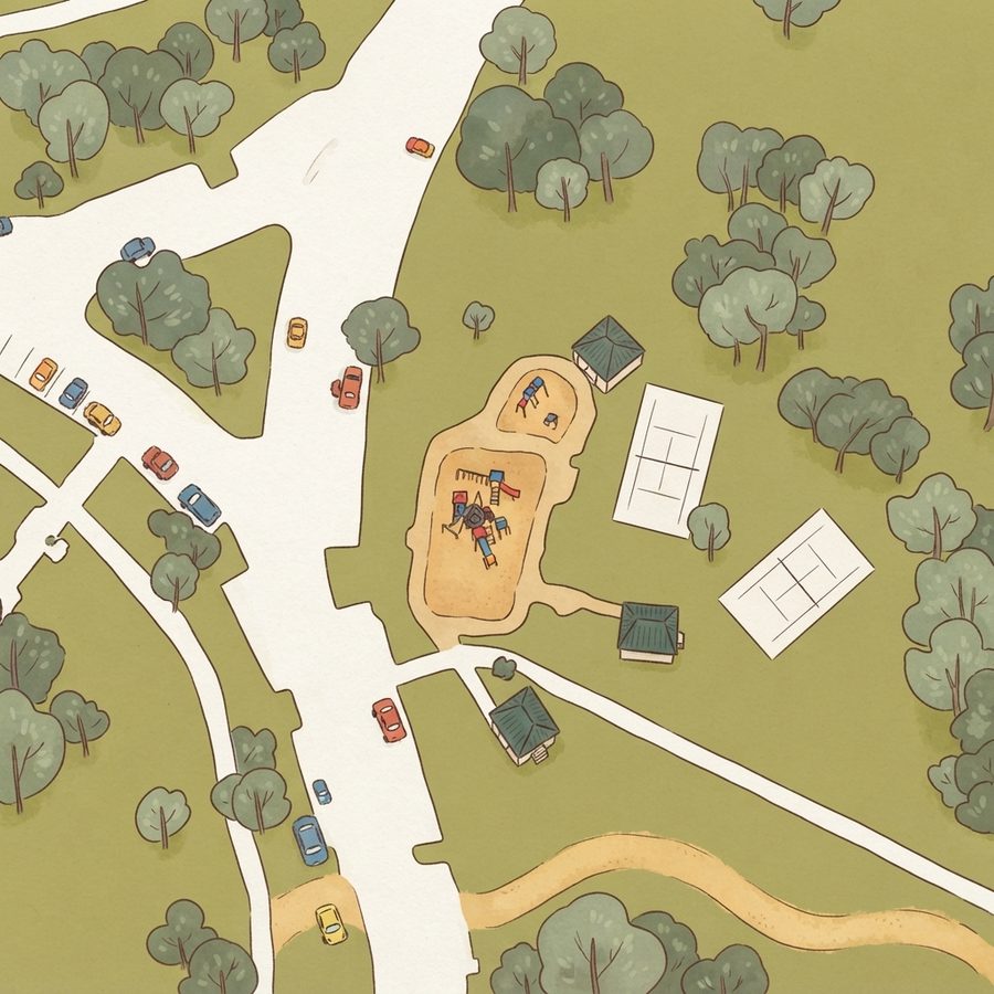 Illustrated map of MacGregor Park