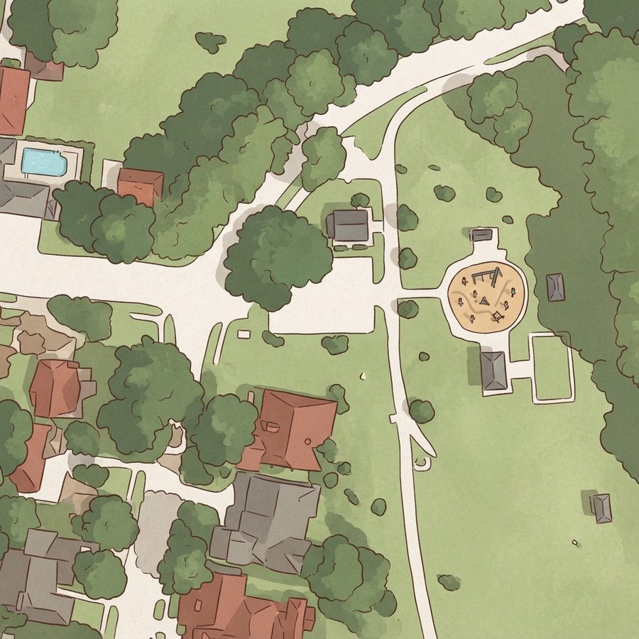 Illustrated map of MacNaughton Park