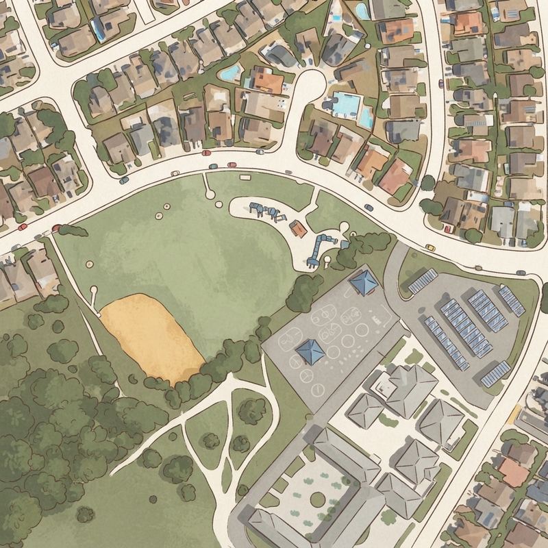 Illustrated map of Maddox Park