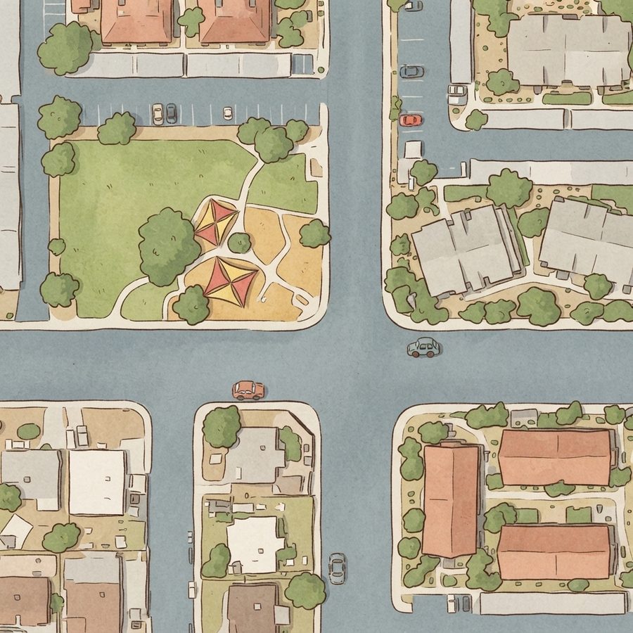 Illustrated map of Magdalena's Vegas Mountain Neighborhood Park