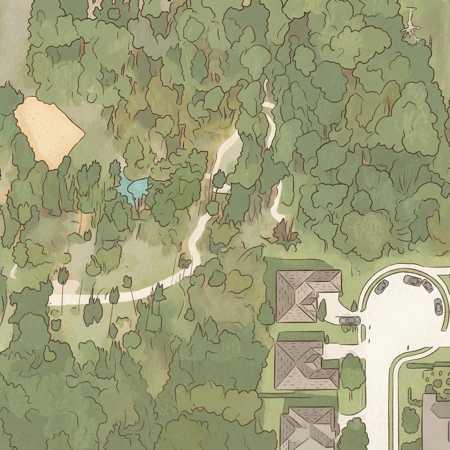 Illustrated map of Magnolia Park