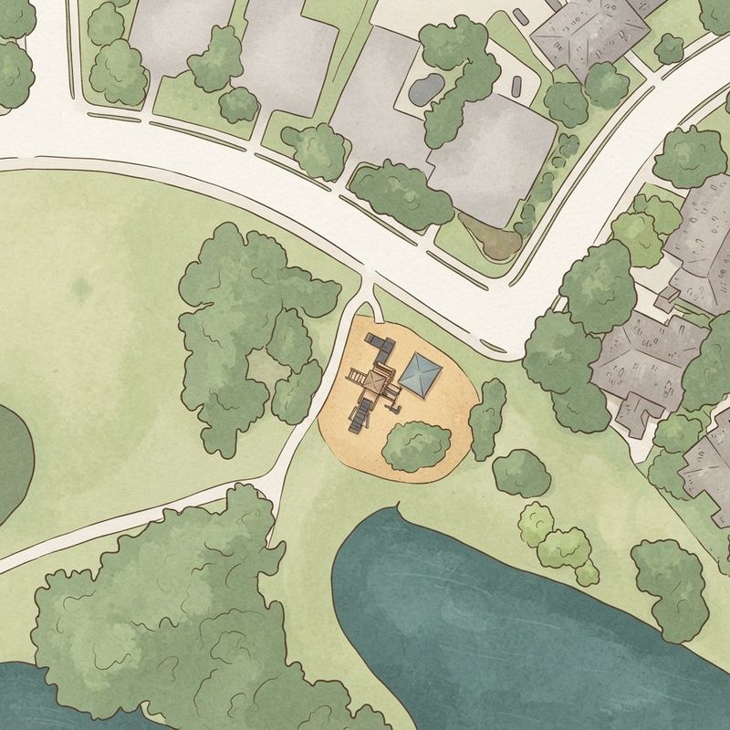 Illustrated map of Magnolia Park