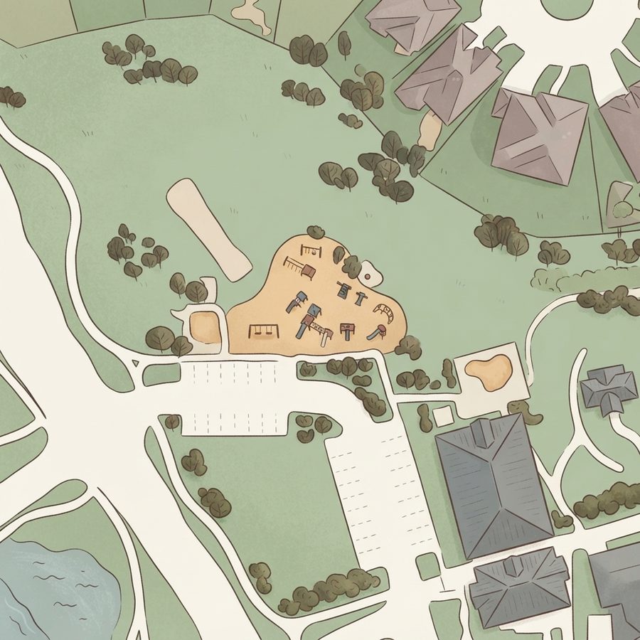 Illustrated map of Magnolia Park