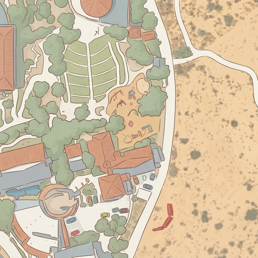 Illustrated map of Main Children’s Playground