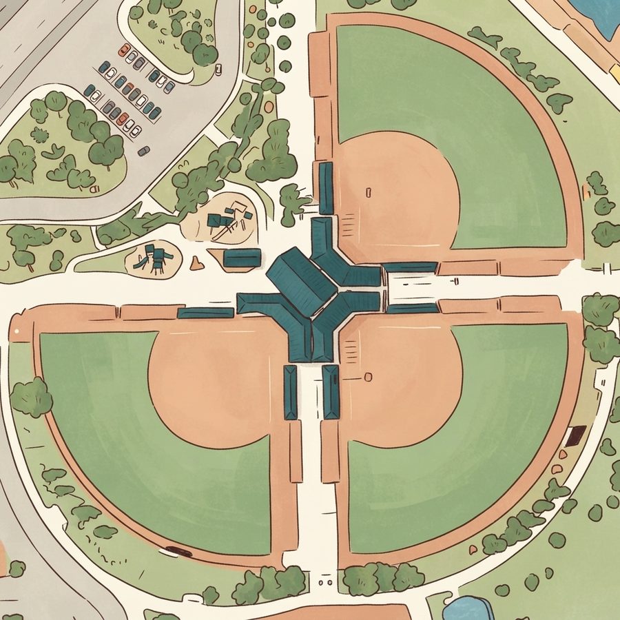Illustrated map of Majestic Park