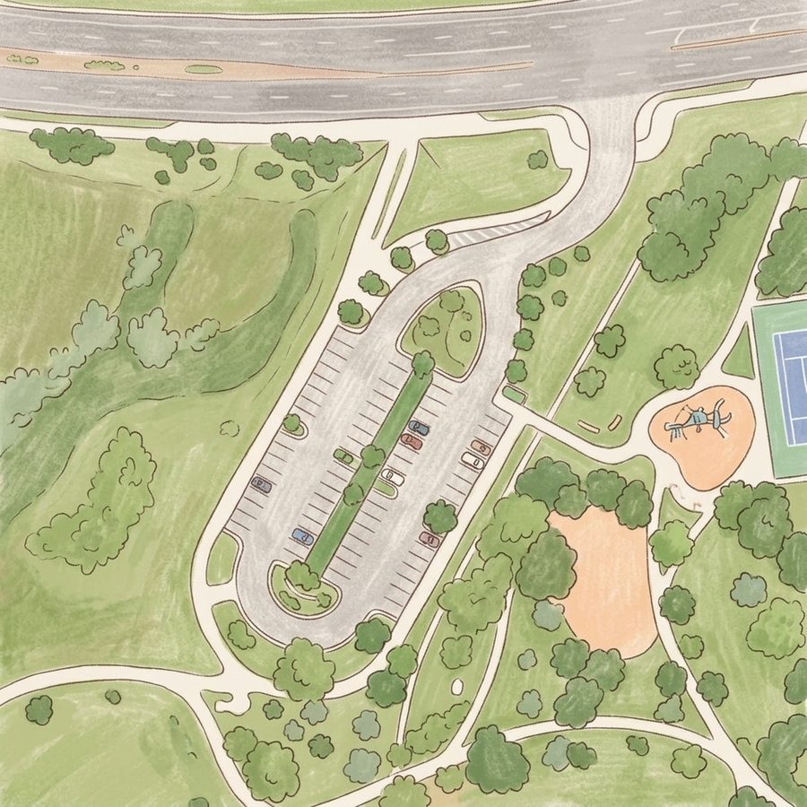 Illustrated map of Majestic View Park