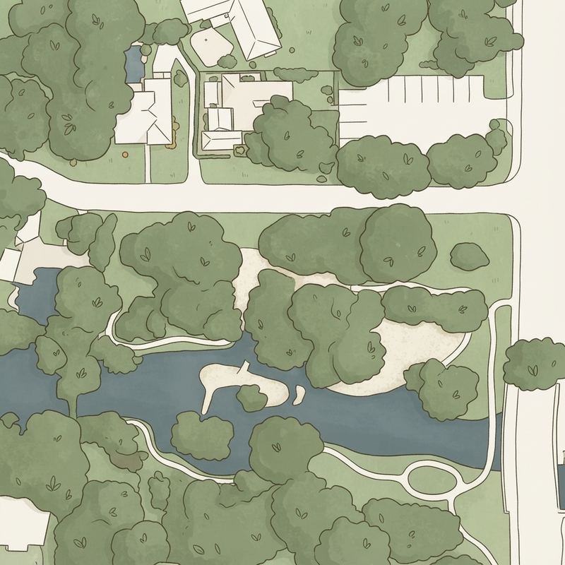 Illustrated map of Mallon Park