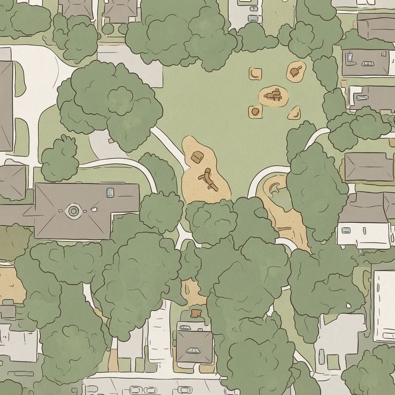 Illustrated map of Manigault Street Playlot