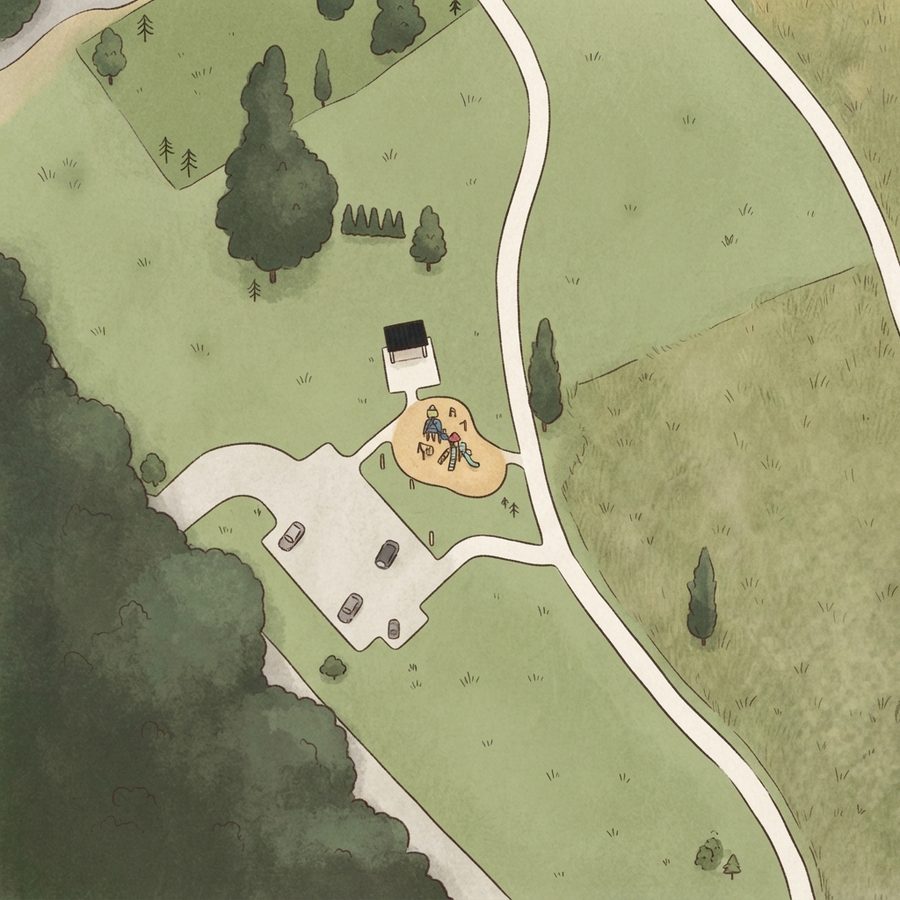 Illustrated map of Mansker Creek Park