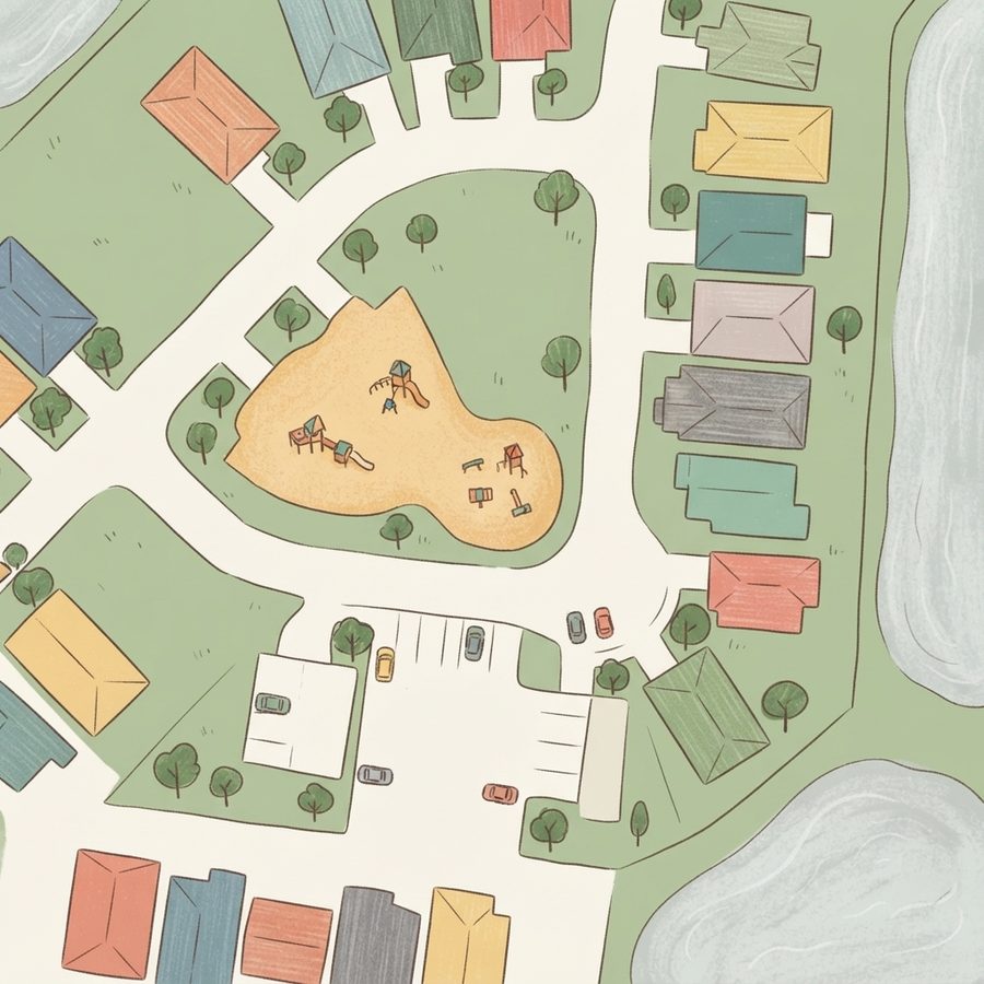 Illustrated map of Manta Ray Playground